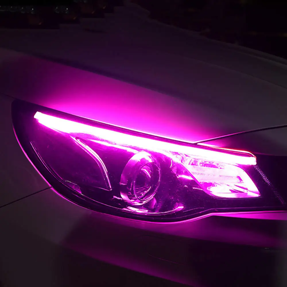 Ультратонкие дневные ходовые огни DRL 30/45 см гибкая мягкая трубка направляющая