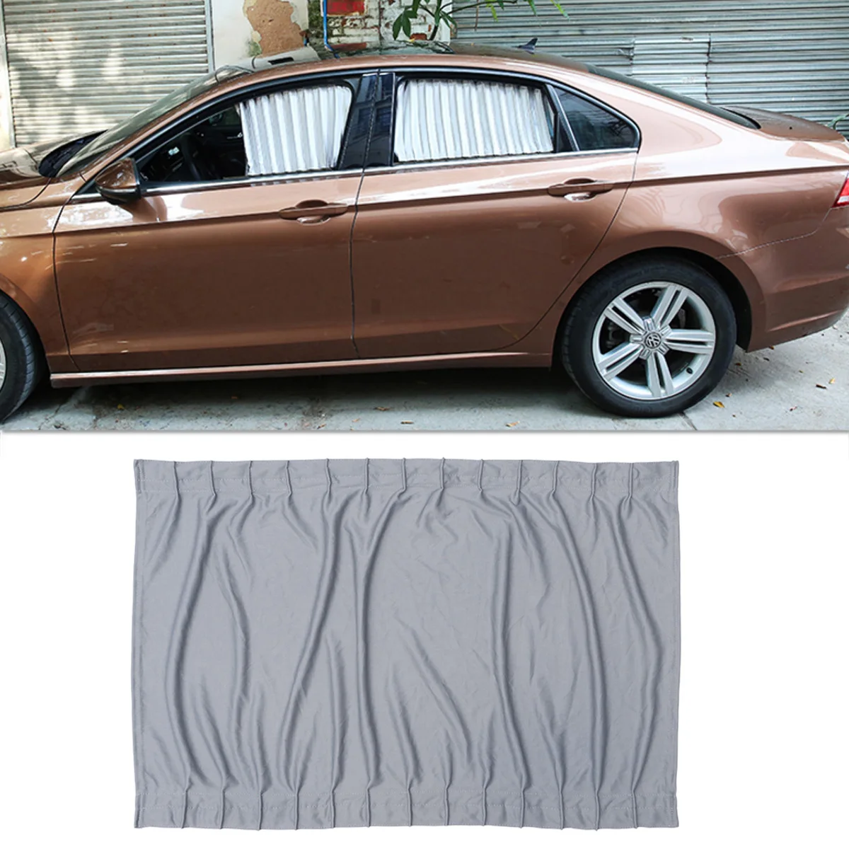 

1pc Car Sunshade Window Curtain Universal Retractable Sun Block Rewinding Roller Protector Cloth Curtain For Car Vehicle Styling