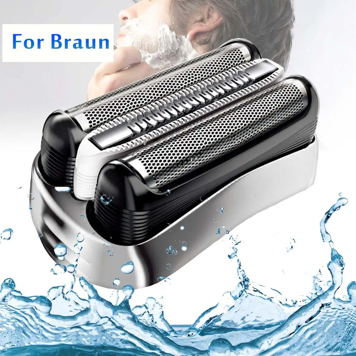

Replacement Shaver Foil Head for Braun Series 3 32S 3070 3080S 3020 350 340 320 Cruzer6 350CC 370CC Razor Male Shaver Head Foil