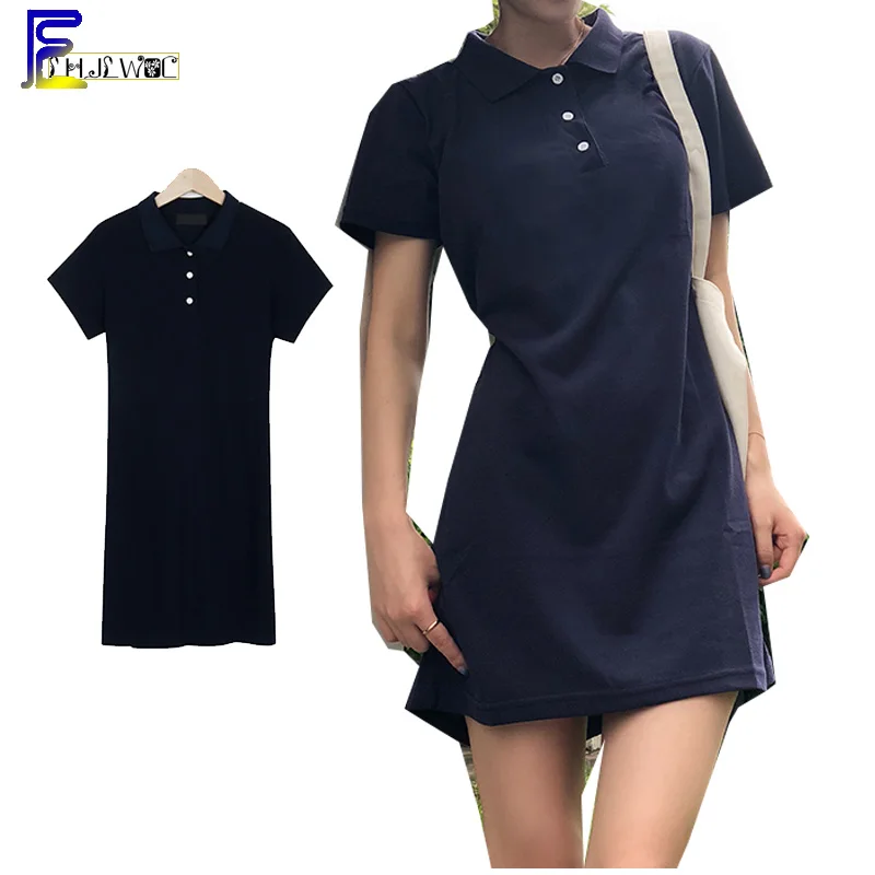 

2019 Summer Dresses Hot Sales Women Fashion Short Sleeve Casual Cute Sweet Bow Tie Slim Waist Mini Button T Shirt Dress