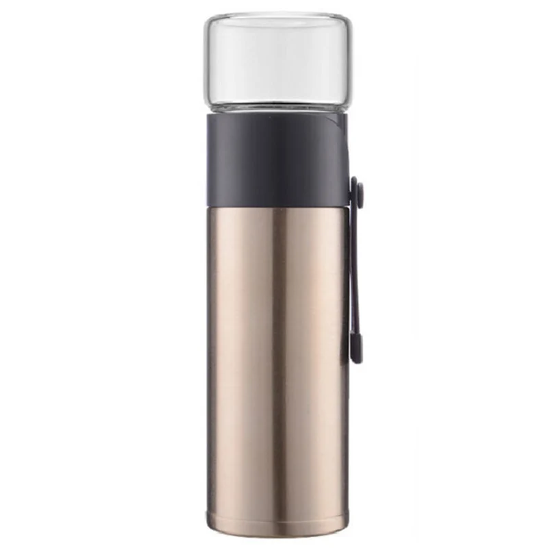 

Hot-Golden 400ml Home Kitchen Vacuum Flask Thermos Two Types Of Tea Filter Kung Fu Tea Cup Tea Separator Drinking Utensils