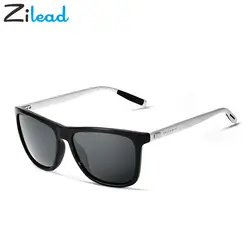 Zilead бренд классический дизайн поляризованных солнцезащитных очков Для мужчин Для женщин вождения квадратных оправой и цветными стеклами