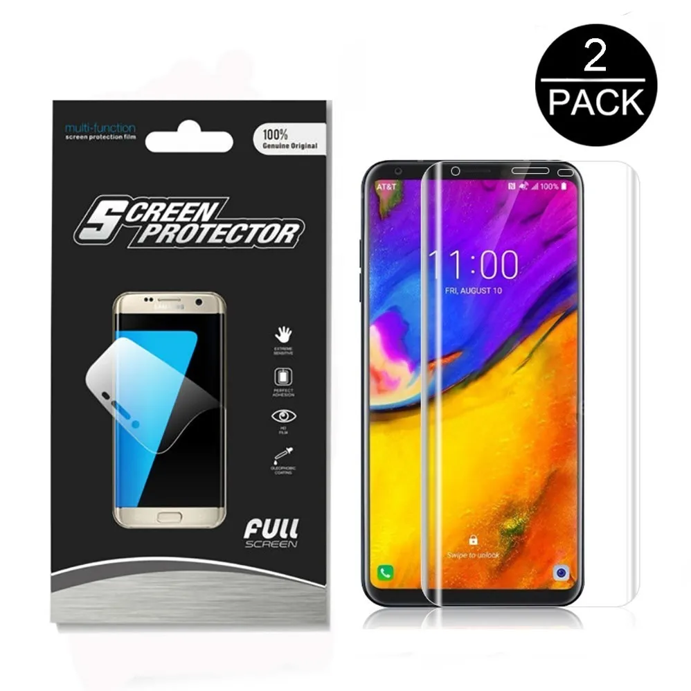 2 упаковки 5H полная пленка для кожи мягкая улучшенная ТПУ LG V35 ThinQ / Q7 покрытая