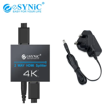 

Ultra HD 4K 2K HDMI Splitter + Power Adaptor 1 in 2 Out Ver 1.4 Signal Distributor HDCP 1.4 Protocol Compliant Support 1080P 3D