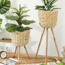 Handmade Bamboo Storage Baskets Seagrass Wicker Basket Garden Flower Pot Laundry Handmade Bamboo Storage Baskets Seagrass Wicker Basket Garden Flower Pot Laundry