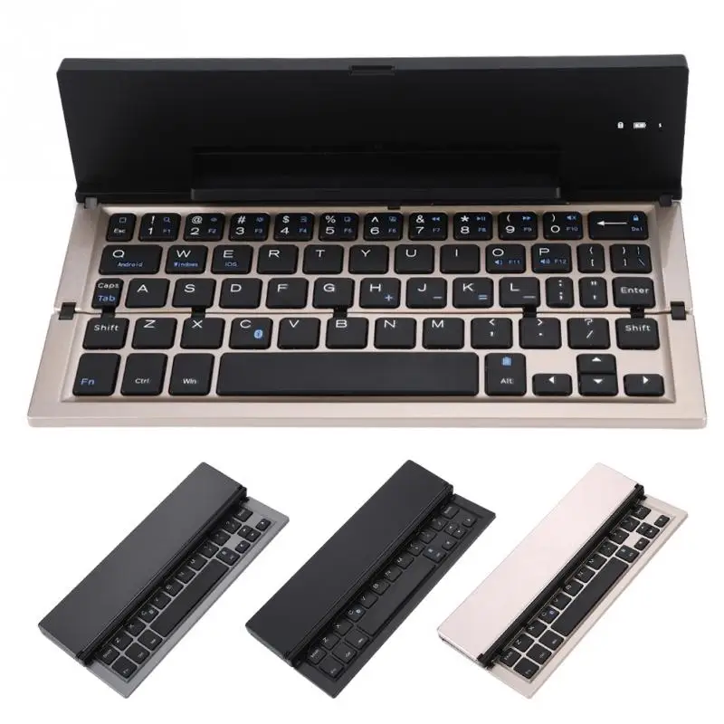

X-structure Keys Bluetooth Keyboard Portable Folding Wireless Keyboards with 58 Keys 40 Working Hours for Tablet Laptop Desktop