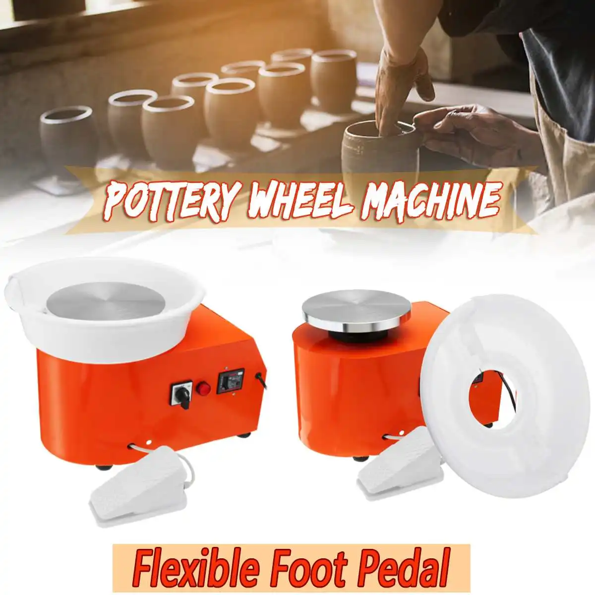 

350W Pottery Wheel Machine DIY Clay Tool Ceramic Work Ceramics Clay Art With Flexible Foot Pedal 220V AU Plug Detachable Forming