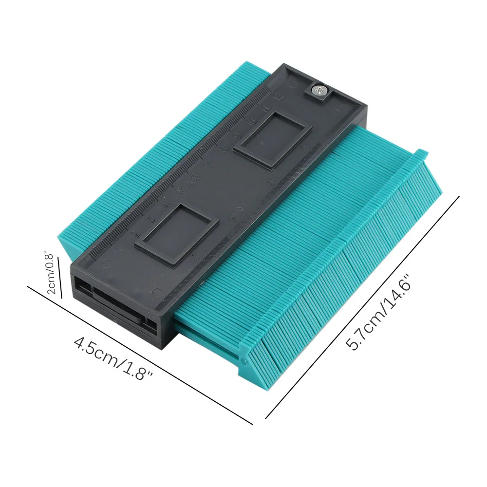

Edge Shaping Wood Measure Ruler ABS Contour Gauge Duplicator 5inch Contour Profile Gauge Tiling Laminate Tiles 14.6 X 10.5cm