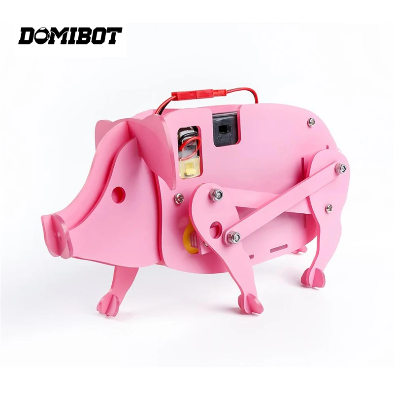 

Domibot DIY Assembled Pig Educational Kits Smart RC Robot Toy Gift For Children