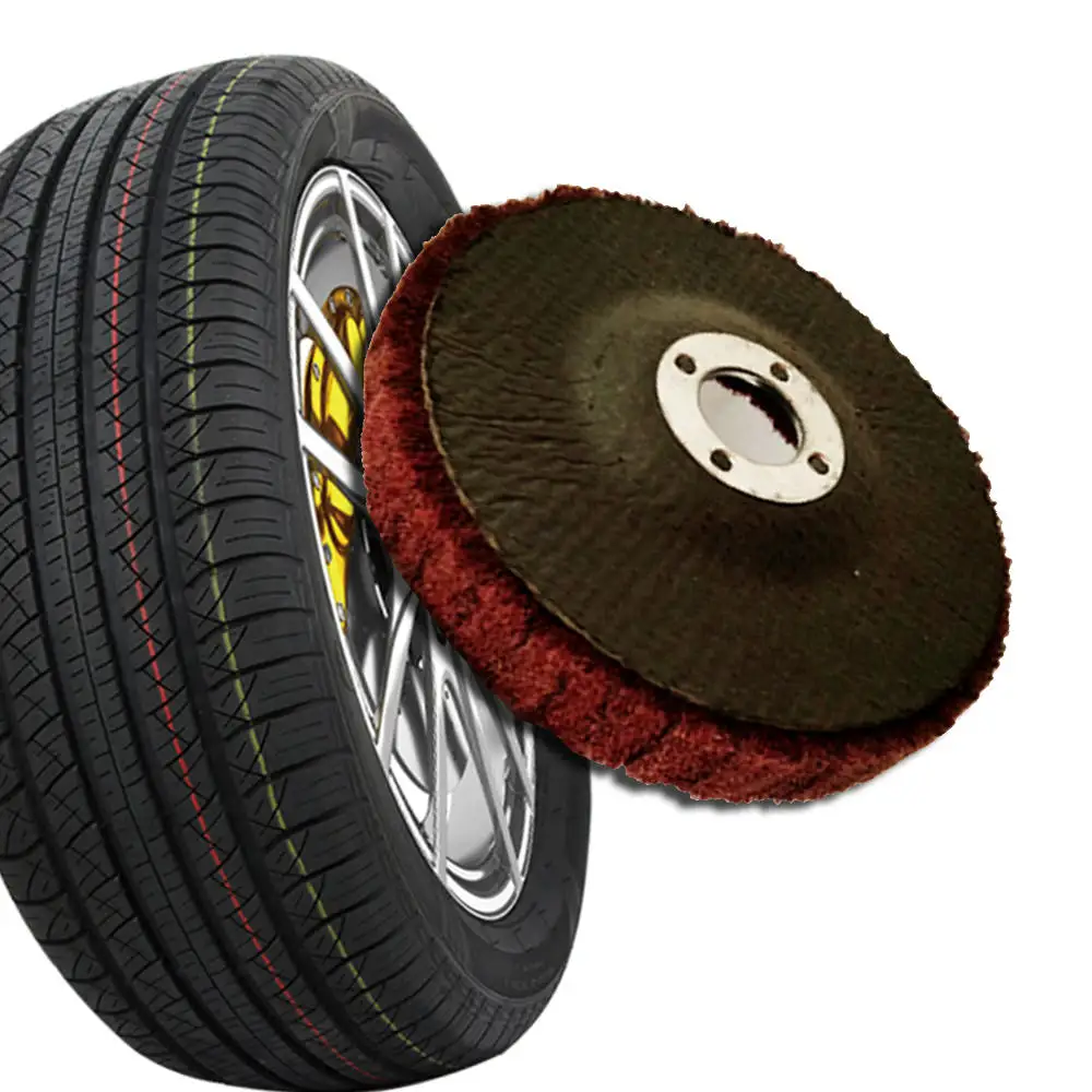 

1pcs Red Polishing Wheel No Sanding Head Fly Wing Wheel Angle To Scouring Brace Pad Wheel 4 Inch 100*16
