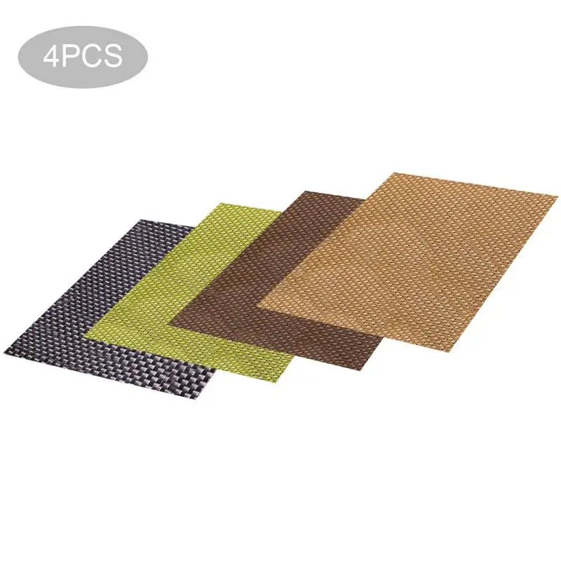 4 PCS PVC Placemat European Style Table Mat No Oil Absorption
