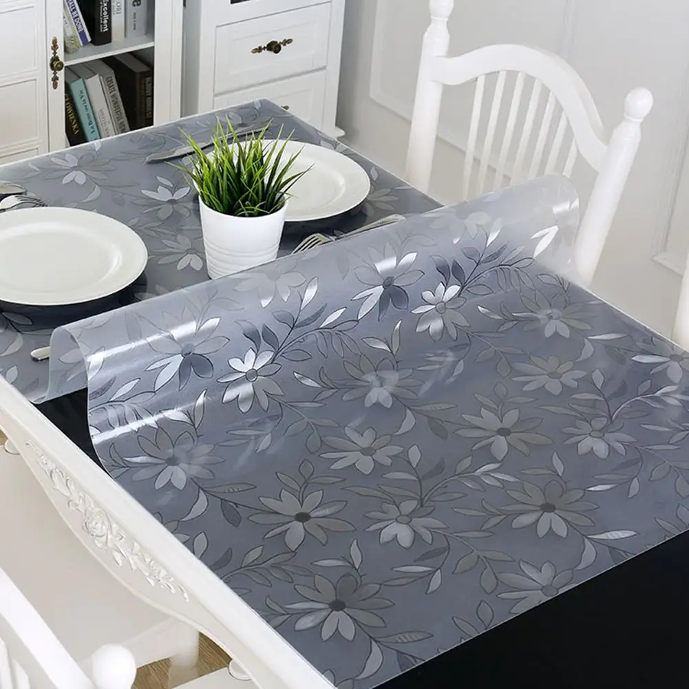 Adeeing Home Transparent Cosmos Pattern Waterproof Soft Glass Table Cover Adeeing Home Transparent Cosmos Pattern Waterproof Soft Glass Table Cover