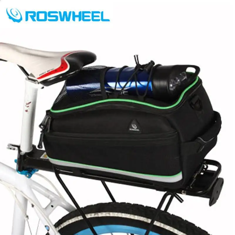 Clearance Roswheel 13-20L Bicycle Rear Rack Bag Foldable MTB Bike Double Pannier Bag High Capacity Basket Rack Trunk Bag Shoulder Handbag 1