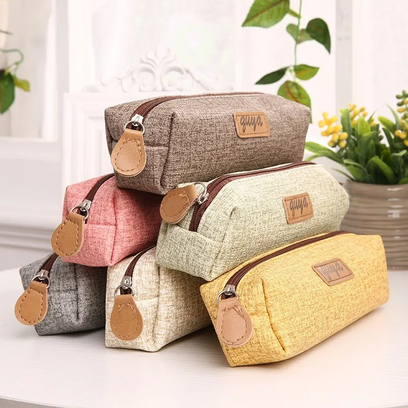 

NOVERTY NEW Kawaii Cute PU Leather Pencil Case School Student Supplies Pen Box Pen Bag Stationery Storage Bag 05160