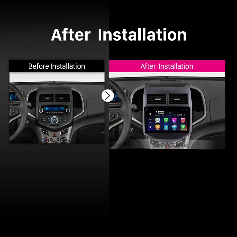 Discount Seicane Android 8.1 8-Core 9" Car GPS Multimedia Player For 2010 2011 2012 2013 Chevy Chevrolet AVEO Navi Stereo Support DVR SWC 3