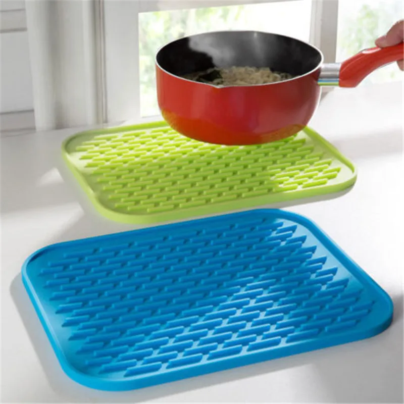 

New year Square Insulation Mat Silicone Table Protection Heat Resistant Anti Scald New Kitchen tool