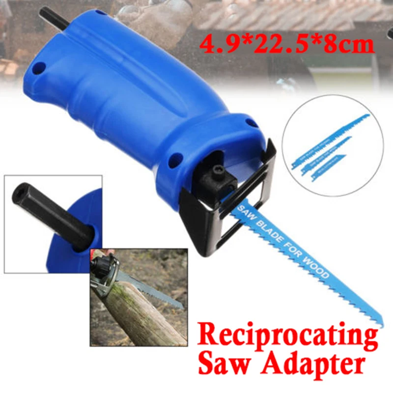 

Portable Reciprocating Saw Adapter Changed Electric Drill Into +3pcs Saw Blades