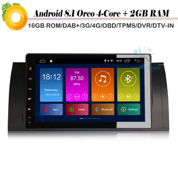 

9" DAB+ Android 8.1 Autoradio WiFi 4G GPS RDS DVR OBD Bluetooth DVT-IN Car Radio Player for BMW 5 serie E39 M5 E53 X5 Sat Nav