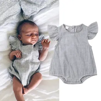 

Toddler Romper Newborn Infant Baby Girls Cotton Striped Romper Jumpsuit Baby Summer Playsuit One-Pieces Outfit Clothes