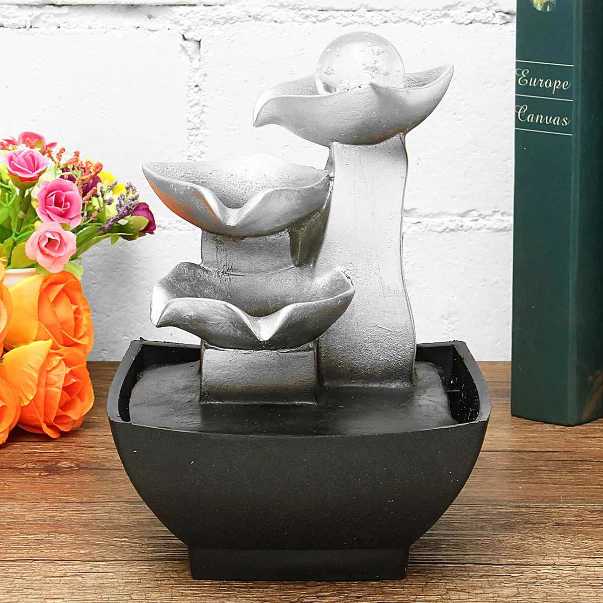 

Resin Water Fountains Indoor Rockery Waterfall Decoration Craft Office Decor Figurines Feng Shui Water Fountain Home Decoration