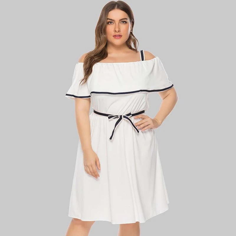 yellow and white school summer dress