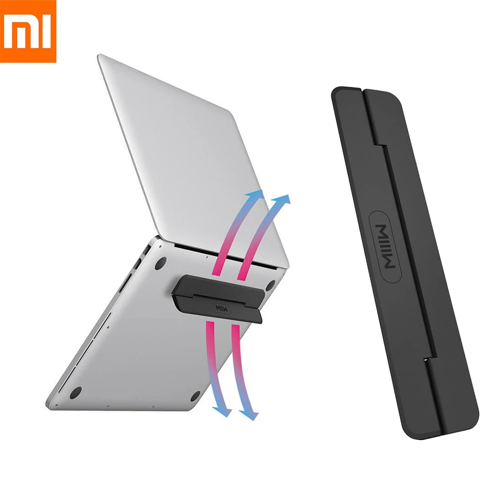 

Original Mijia Miwu Laptop Stand Notebook Holder Durable Thin Light Portable Bracket Tilt Angle Notebook Fan Cooling