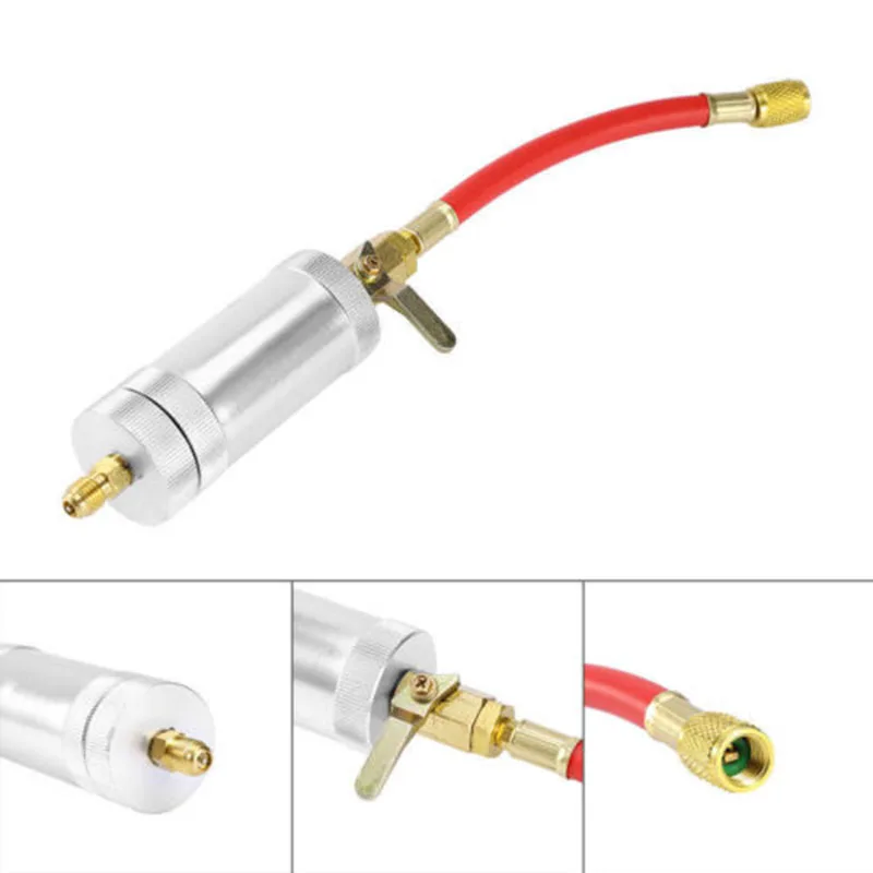 

1/4SAE 2OZ Car Auto Oil Injector R134A R12 R22 A/C AC Oil Dye Injection Tool
