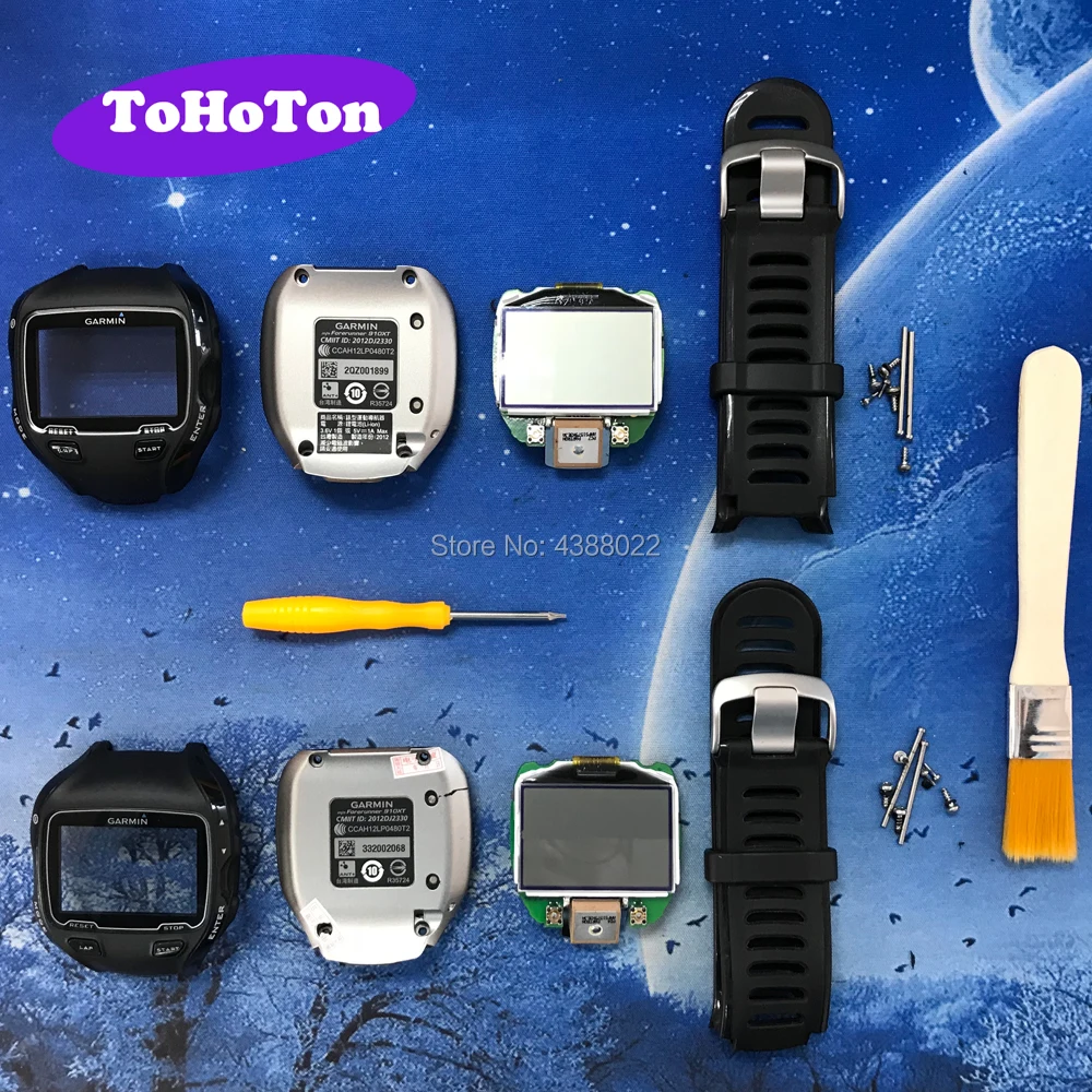 

Original Front Case Cover Glass Screen for Garmin Forerunner 910XT GPS Watch front cover and back cover with battery Wrist Band