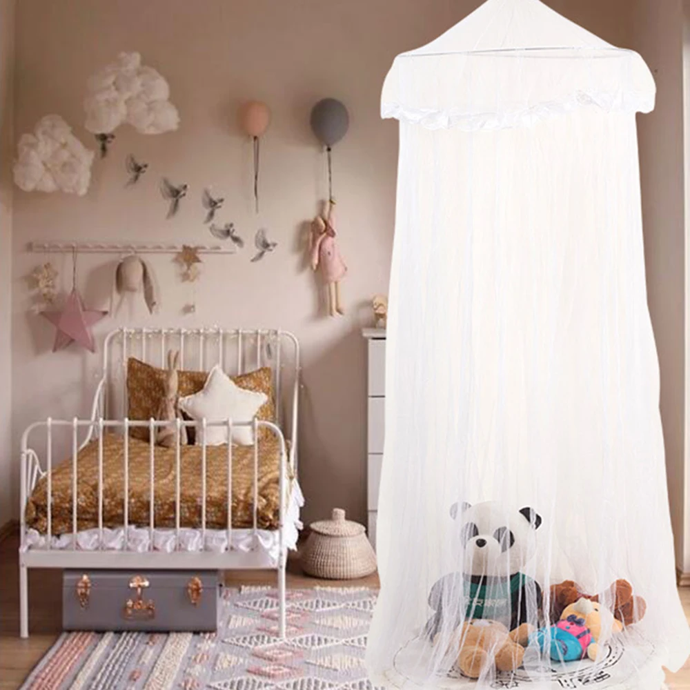 

Baby Canopy Mosquito Net Anti Mosquito Princess Bed Canopy Canopy Mosquito Bed Accessories For Kid Infants Bed US/FR/ES Dropship