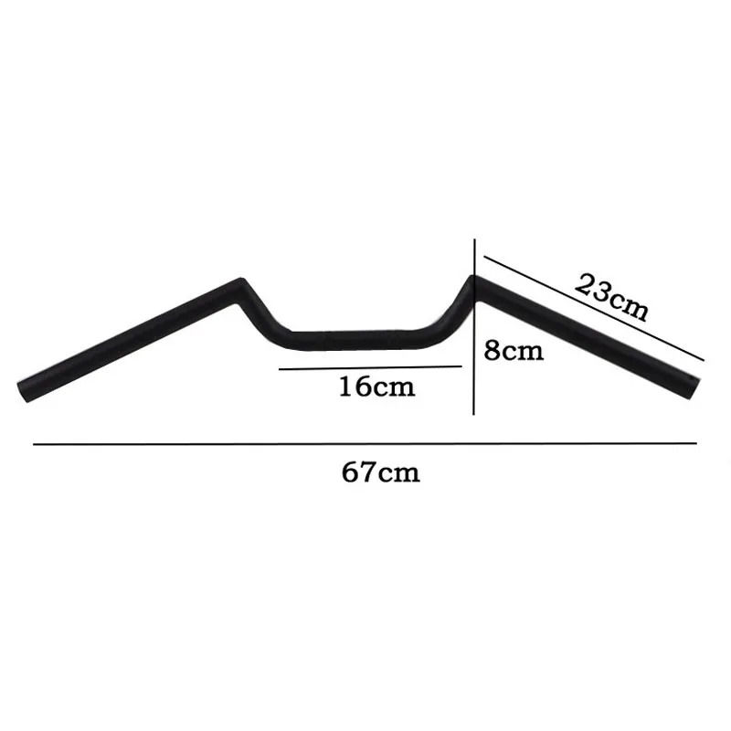 22 мм 7/" 67 см бык рога стиль мотоцикл алюминиевый руль крест бар для кафе гонщик мотокросса Байк ATV Quad CG125