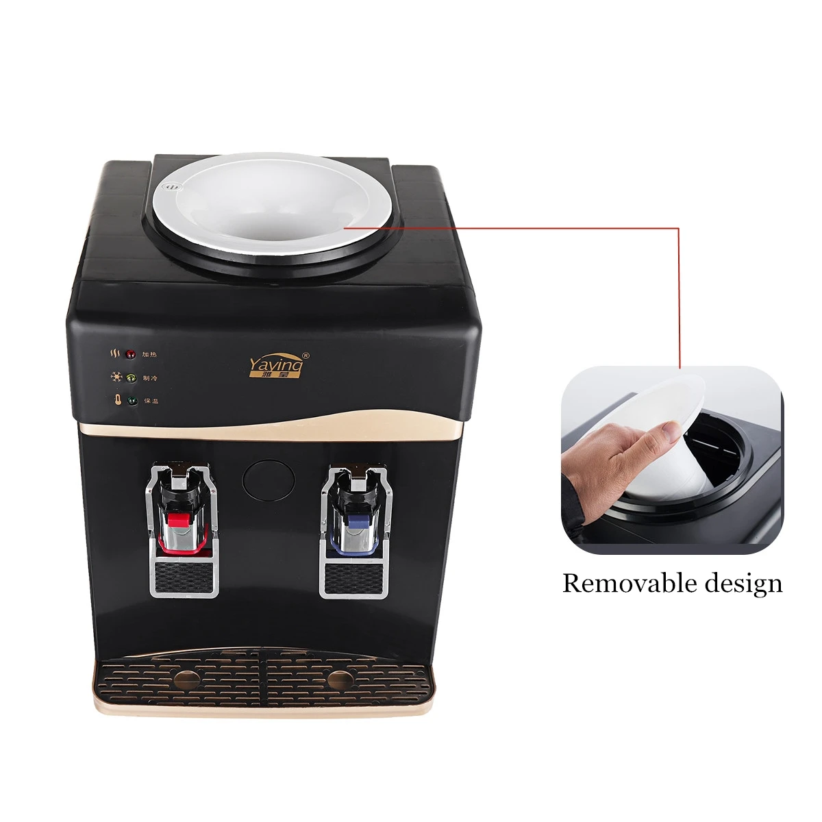 Protable 220V Electric Drinking Cooler Table Top Household Mini Cold Hot Drink Machine Desktop Automatic Water Dispenser 550W