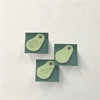 

SIXONE 50 sheets Simple Style Avocado Note book Hand account Note paper girl Student Stationery Work message kawaii memo pad