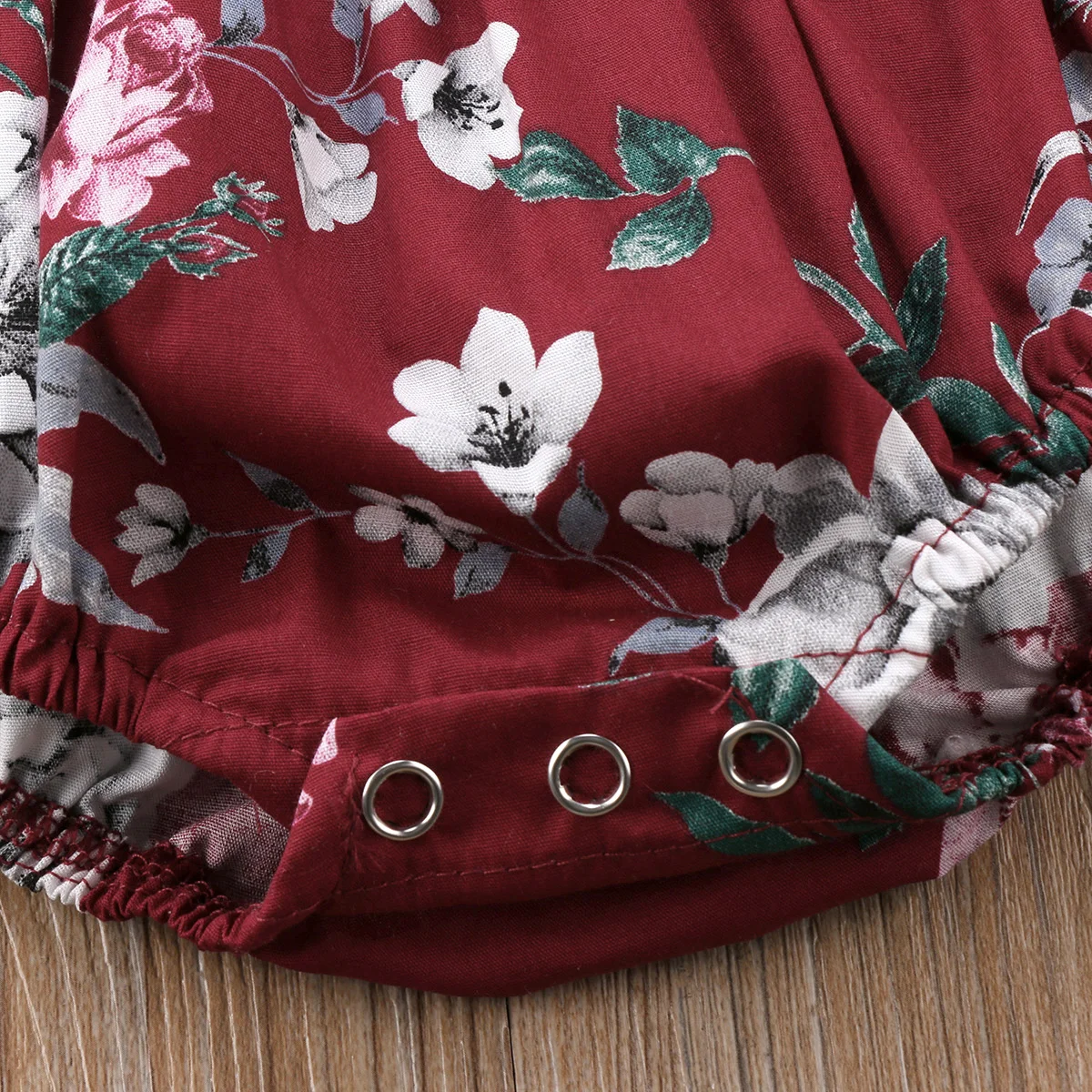 رائعتين رضع أطفال فتيات القطن الأزهار ملابس منقوشة بكم طويل بذلة رومبير ملابس الطفل الملابس