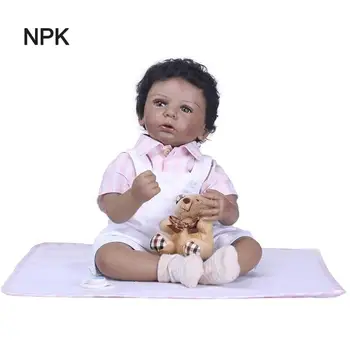 

NPK 50cm Simulation Reborn Baby Dolls Lifelike Baby Reborn Doll Toys Kids Silicone Sleeping Soothing Toy Toddler Vinyl Playmate