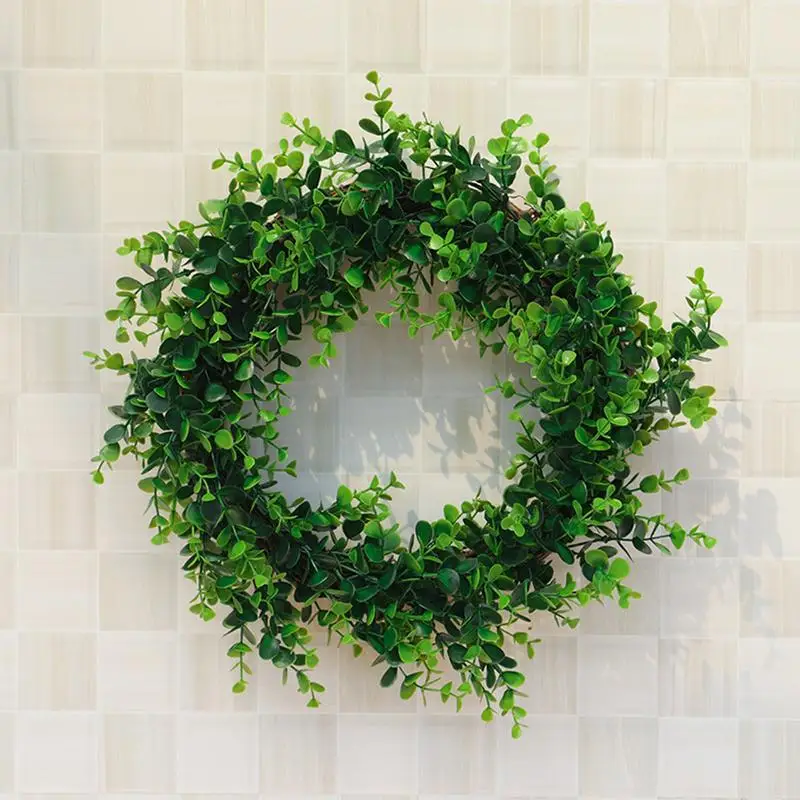 

1pc Artificial Flower Eucalyptus Plastic Wreath DIY Green Wedding Simulation Artificial Flower for Christmas Wedding Home Decor