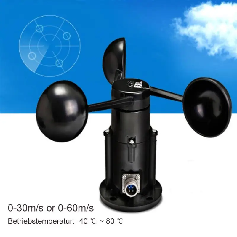 

Wind speed Sensor Anemometer DC 7-24V Voltage 3 Cup Wind Speed Transmitter