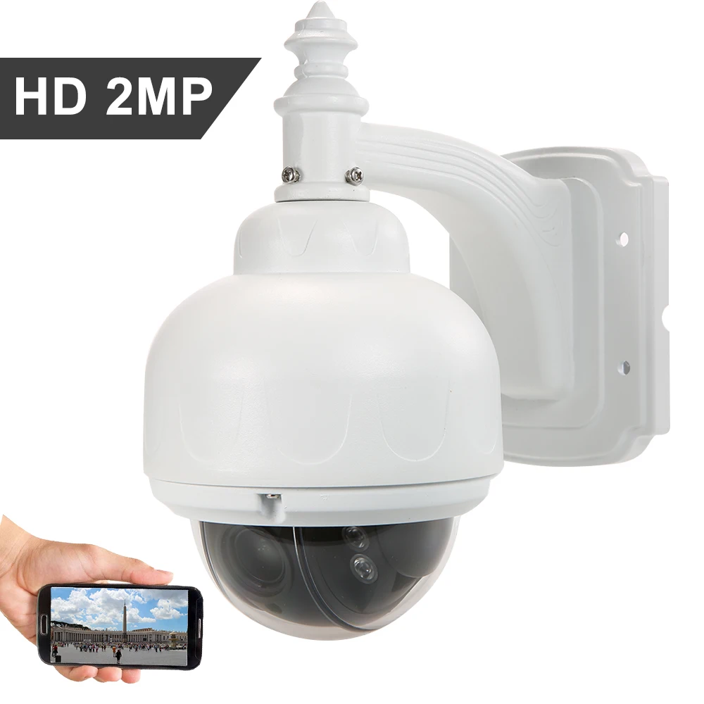PTZ POE Dome IP Camera Outdoor 1080P Security Camera 2.8 12MM Dome