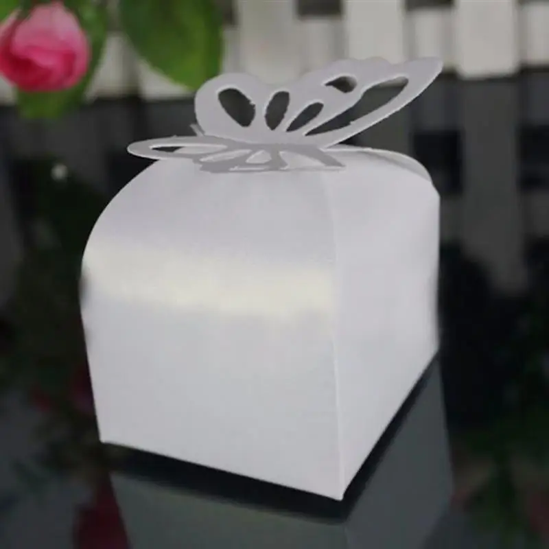100 шт Красивая креативная Свадебная коробка для конфет с бабочкой свадебный подарок бабочка жемчужный бумажный пакет для конфет Упаковочная коробка вечерние принадлежности