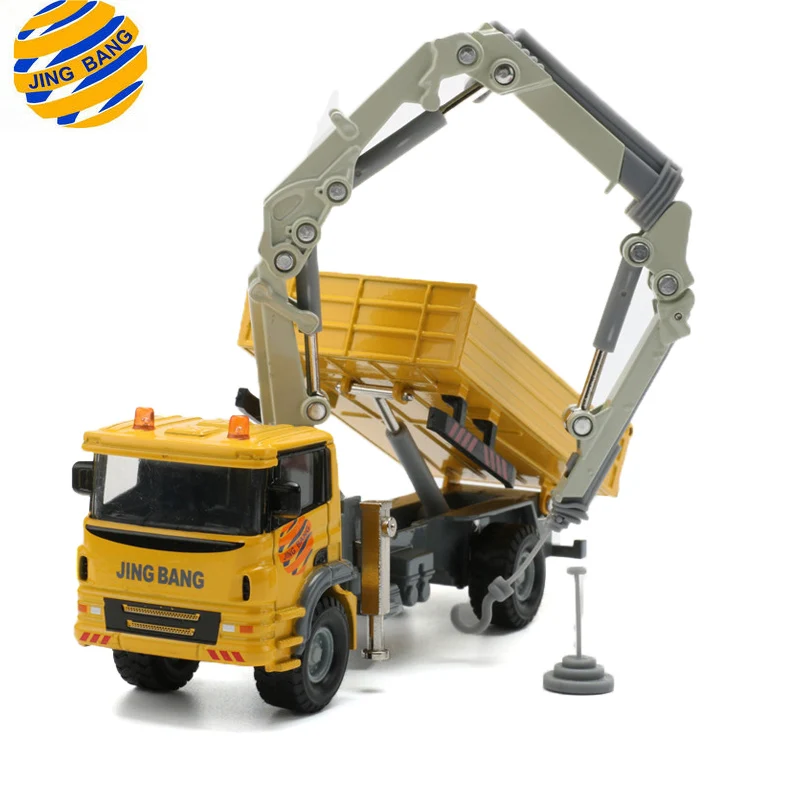 

JINGBANG 1:60 Alloy Fire Truck Model Toy Truck Mounted Crane Dump Trucks Engineering Vehicle Collection Kids Toys For Boys Gift
