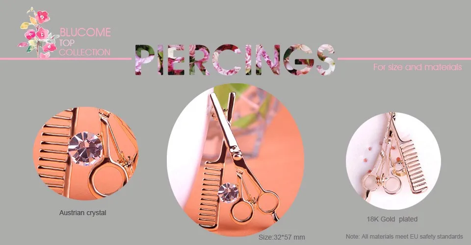 SIZE brooch grey
