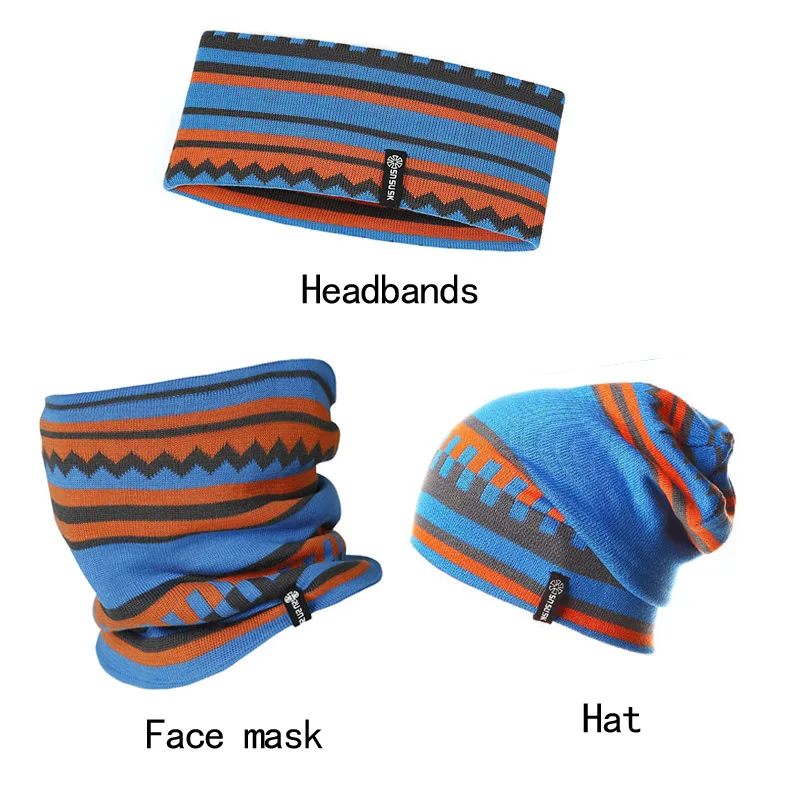 3pcs /set Sports Headbands For Men Women Polar Fleece Windproof Face
