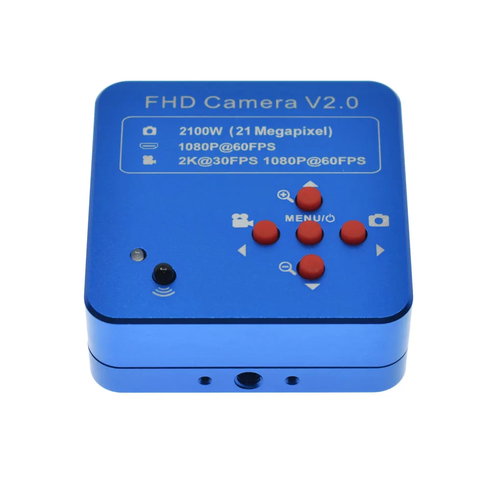 

21MP 2K 1080P 60FPS Industry Video Microscope Camera HDMI USB Simultaneous Output TF Storage Phone Repair M6 Positioning Holes