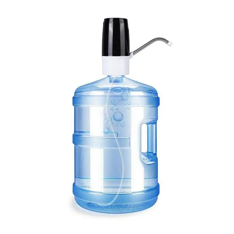 

USB Rechargeable Electric Water Pump Water Dispenser food grade silicone Drinking Water Bottles 304 stainless steel hard pipe