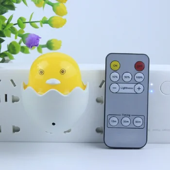

Socket Lamp LED Night LightLight Remote Control Yellow Duck Bedroom Lamp Gift for Children