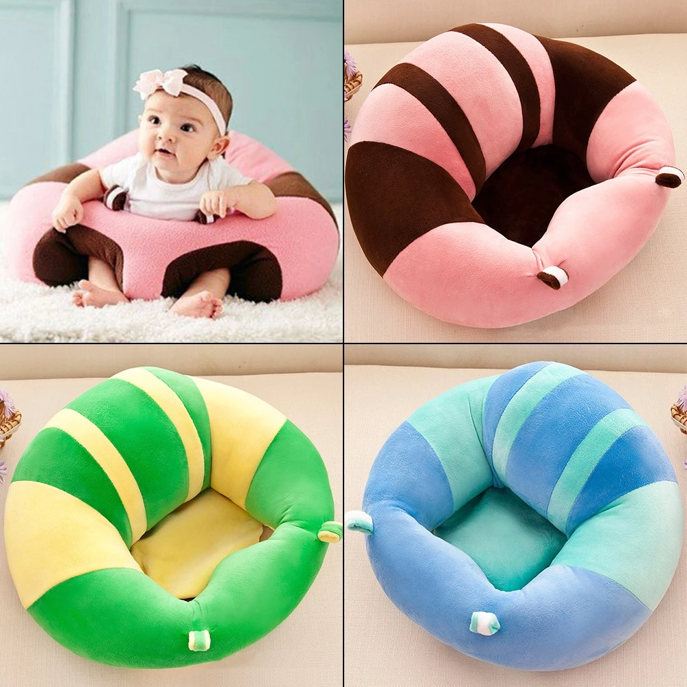 Colorful Pattern Lovely Kids Baby Support Seat Soft Car Pillow Cushion Sofa Plush Toys Leopard Childrens Furniture Round Chair Seat Uni Best Baby Sitting Chair Nursery Pillow Protectors