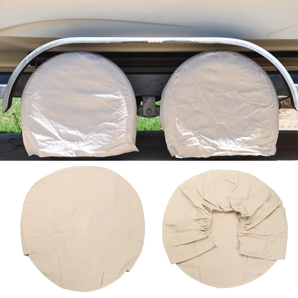 Kayak Gifts Spare Tire Cover Wheel Protectors Weatherproof Universal Fit For Cars Trailer RV SUV Camper Truck 15 Inch Rv Spare Tire Cover Wheel Tire Cover For Travel Trailers Protectors For