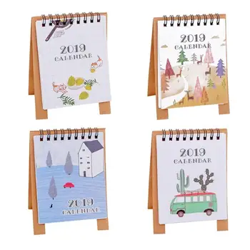 

Cute Cartoon Mini Desktop Paper Calendar Dual Daily Scheduler Table Planner
