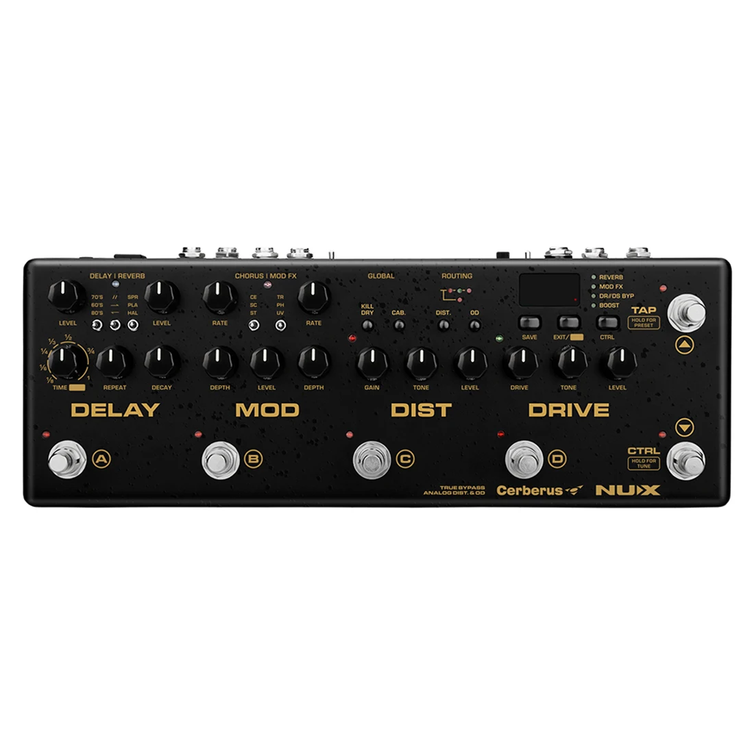 

New NUX Cerberus Multi Guitar Effect Pedal Delay Overdrive Distortion Modulation Effects Inside Routing IR Loader 4 Cable Meth