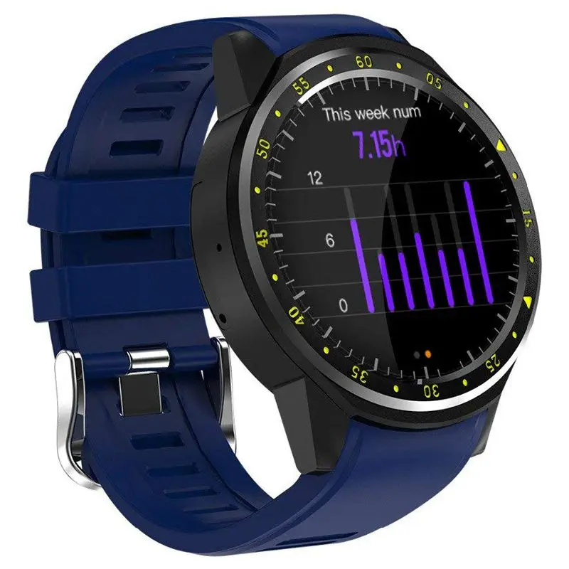 

F1 Sport Smart Watch with GPS Camera Support Stopwatch Bluetooth Smartwatch SIM Card Wristwatch for Android IOS Phone (Blue)
