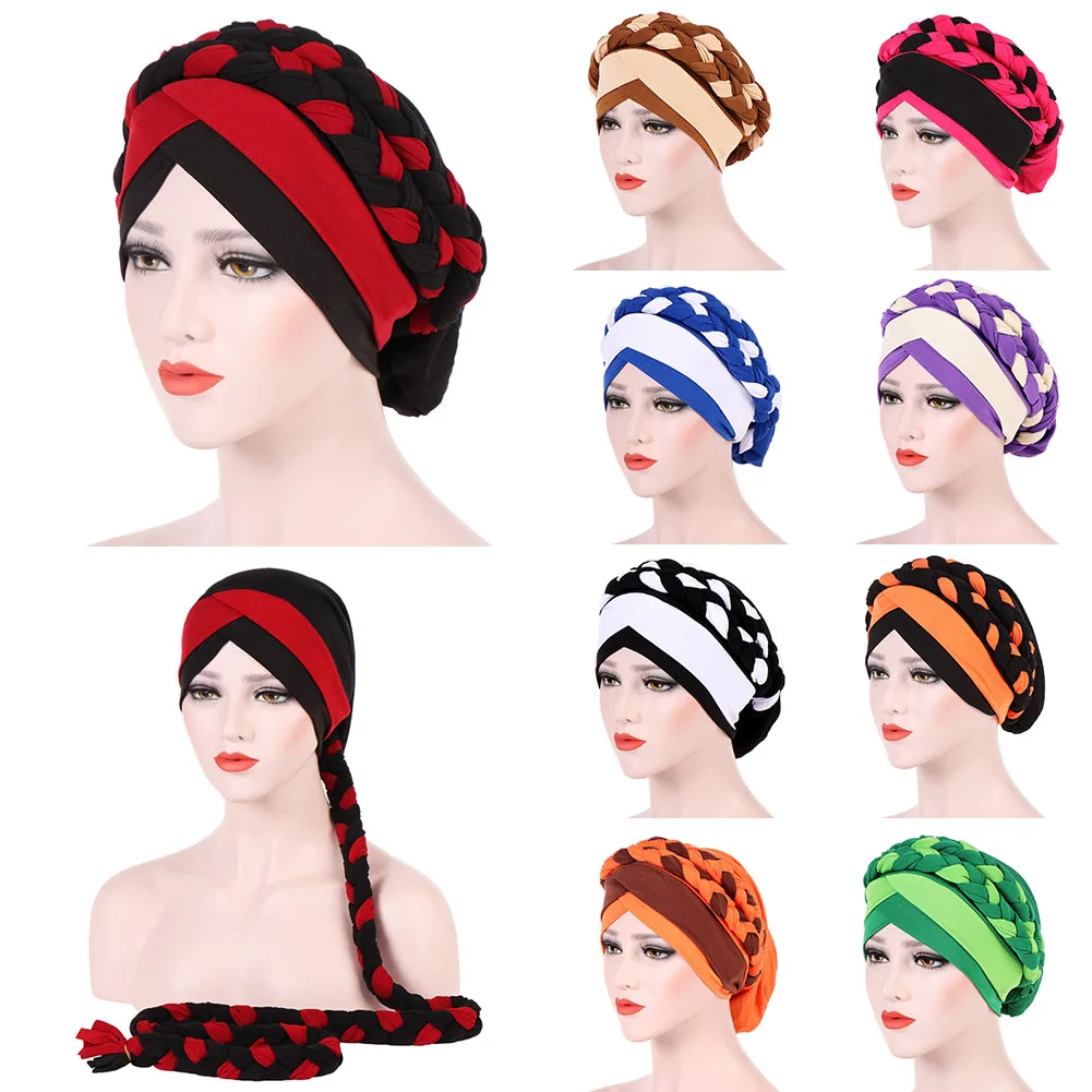 Кепка Африканский стиль головной убор шляпа Африканский стиль мусульманские аксессуары для волос в виде тюрбана Модные женские Лоскутные плетеные банданы головные уборы